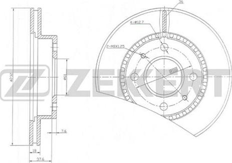 Zekkert BS-5799 - Kočioni disk www.molydon.hr