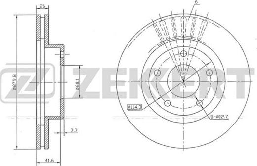 Zekkert BS-5796 - Kočioni disk www.molydon.hr