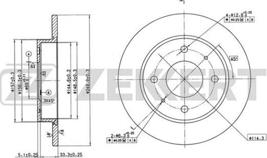 Zekkert BS-5790 - Kočioni disk www.molydon.hr