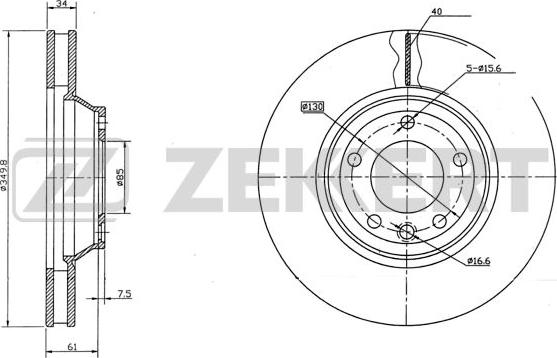 Zekkert BS-5793 - Kočioni disk www.molydon.hr