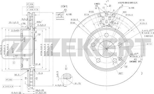 Zekkert BS-5792 - Kočioni disk www.molydon.hr