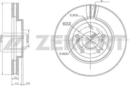 Zekkert BS-5797 - Kočioni disk www.molydon.hr