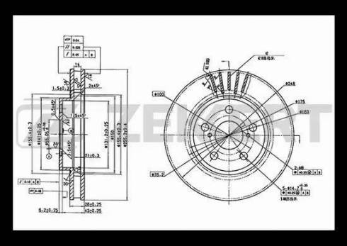 Zekkert BS-5740 - Kočioni disk www.molydon.hr