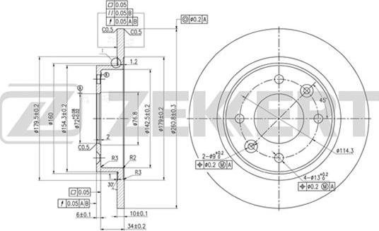 Zekkert BS-5741 - Kočioni disk www.molydon.hr