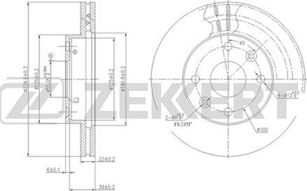 Zekkert BS-5748 - Kočioni disk www.molydon.hr