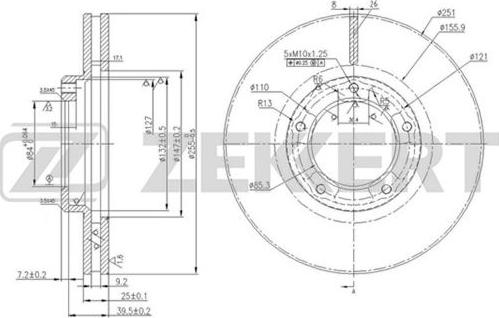 Zekkert BS-5742 - Kočioni disk www.molydon.hr