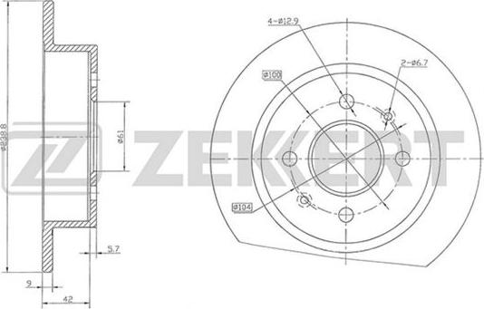 Zekkert BS-5754 - Kočioni disk www.molydon.hr