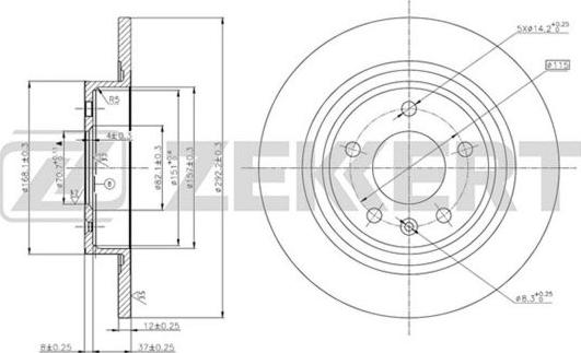 Zekkert BS-5755 - Kočioni disk www.molydon.hr