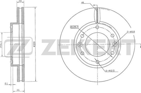 Zekkert BS-5756 - Kočioni disk www.molydon.hr