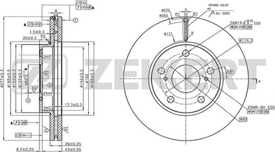 Zekkert BS-5750 - Kočioni disk www.molydon.hr