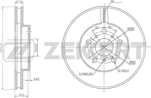 Zekkert BS-5751 - Kočioni disk www.molydon.hr