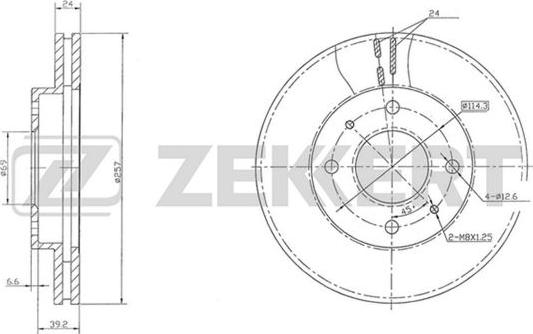 Zekkert BS-5757 - Kočioni disk www.molydon.hr