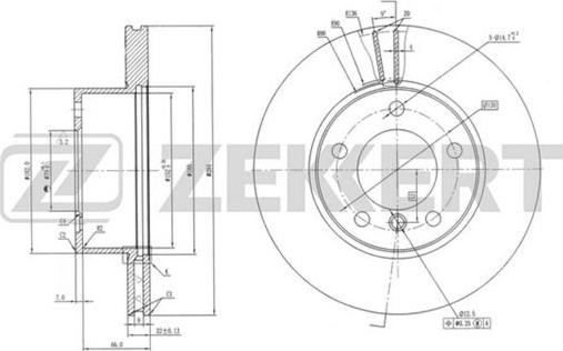 Zekkert BS-5769 - Kočioni disk www.molydon.hr