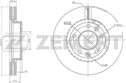 Zekkert BS-5761 - Kočioni disk www.molydon.hr