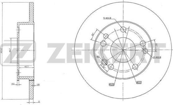 Zekkert BS-5768 - Kočioni disk www.molydon.hr