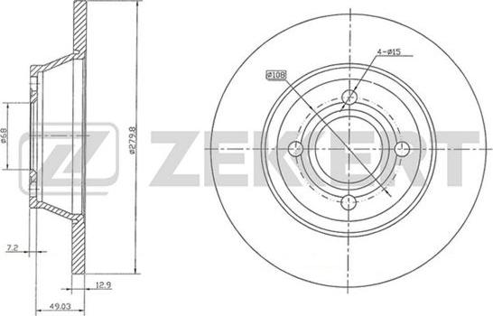 Zekkert BS-5763 - Kočioni disk www.molydon.hr