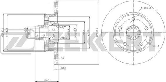 Zekkert BS-5767 - Kočioni disk www.molydon.hr