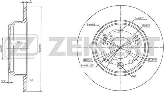 Zekkert BS-5709 - Kočioni disk www.molydon.hr