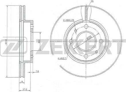 Zekkert BS-5704 - Kočioni disk www.molydon.hr