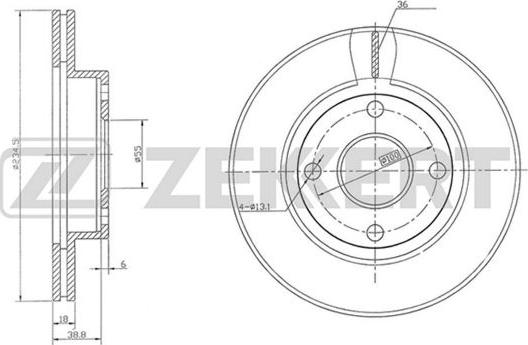 Zekkert BS-5705 - Kočioni disk www.molydon.hr