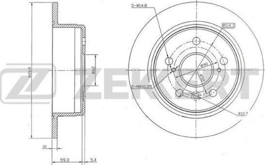 Zekkert BS-5700 - Kočioni disk www.molydon.hr