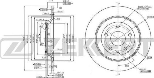 Zekkert BS-5708 - Kočioni disk www.molydon.hr