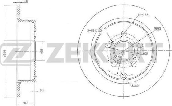 Zekkert BS-5702 - Kočioni disk www.molydon.hr