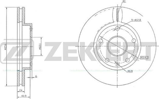 Zekkert BS-5707 - Kočioni disk www.molydon.hr