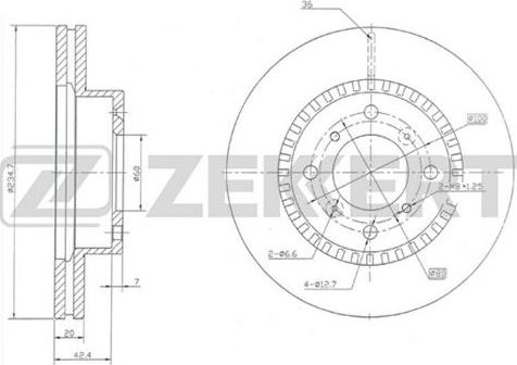 Zekkert BS-5715 - Kočioni disk www.molydon.hr