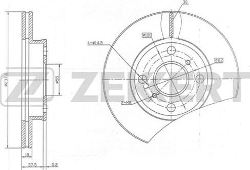 Zekkert BS-5712 - Kočioni disk www.molydon.hr