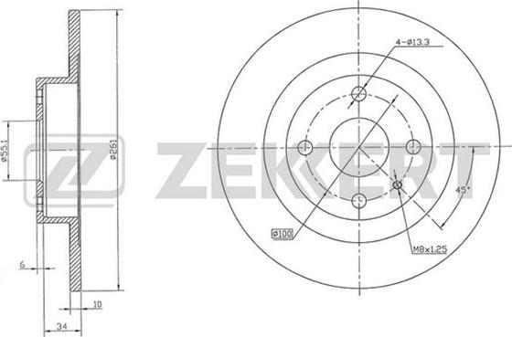 Zekkert BS-5717 - Kočioni disk www.molydon.hr