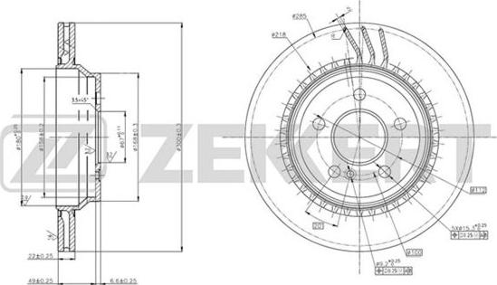 Zekkert BS-5786 - Kočioni disk www.molydon.hr