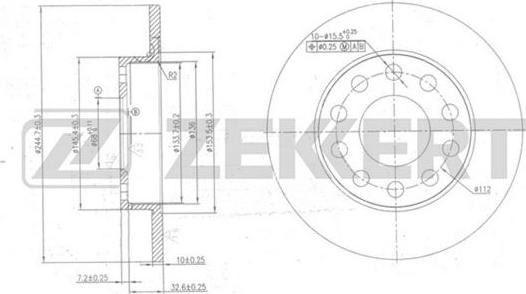 Zekkert BS-5780 - Kočioni disk www.molydon.hr