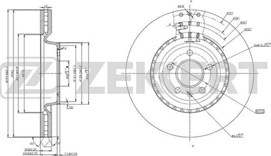 Zekkert BS-5781 - Kočioni disk www.molydon.hr