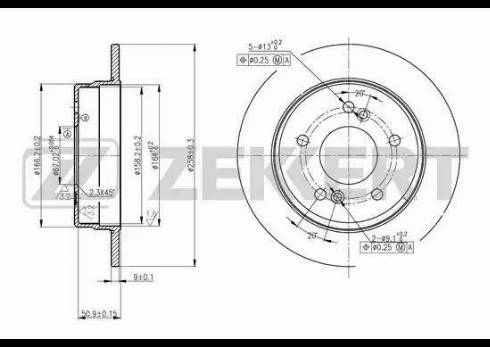 Zekkert BS-5788 - Kočioni disk www.molydon.hr