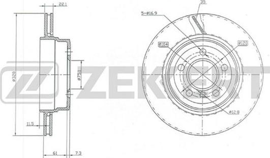 Zekkert BS-5783 - Kočioni disk www.molydon.hr