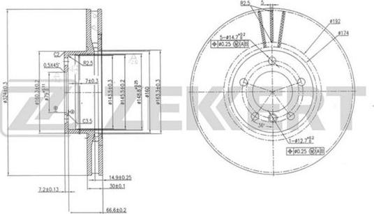 Zekkert BS-5787 - Kočioni disk www.molydon.hr