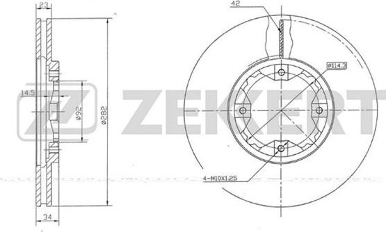 Zekkert BS-5739 - Kočioni disk www.molydon.hr