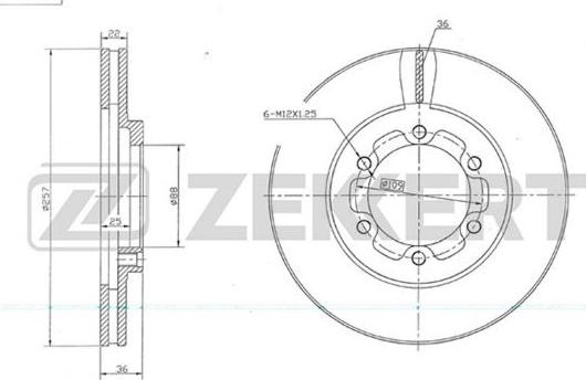 Zekkert BS-5734 - Kočioni disk www.molydon.hr