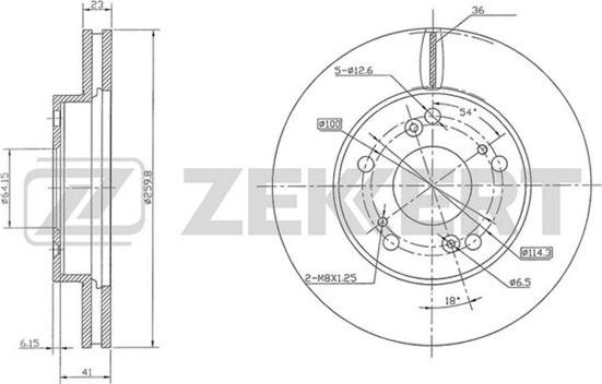 Zekkert BS-5736 - Kočioni disk www.molydon.hr