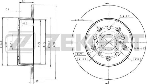 Zekkert BS-5731 - Kočioni disk www.molydon.hr