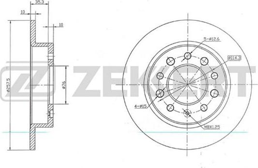 Zekkert BS-5733 - Kočioni disk www.molydon.hr