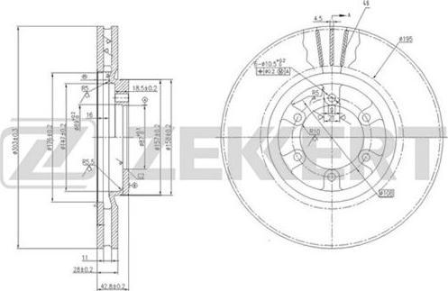 Zekkert BS-5732 - Kočioni disk www.molydon.hr