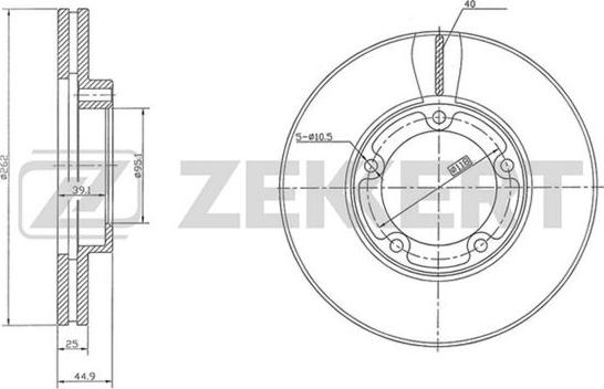 Zekkert BS-5724 - Kočioni disk www.molydon.hr