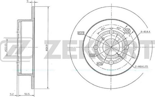 Zekkert BS-5726 - Kočioni disk www.molydon.hr