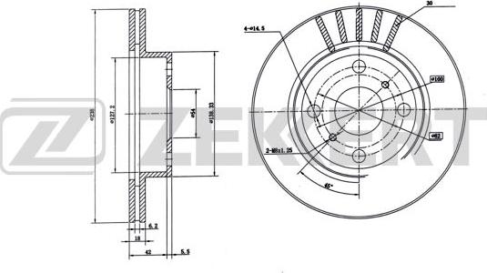 Zekkert BS-5723 - Kočioni disk www.molydon.hr