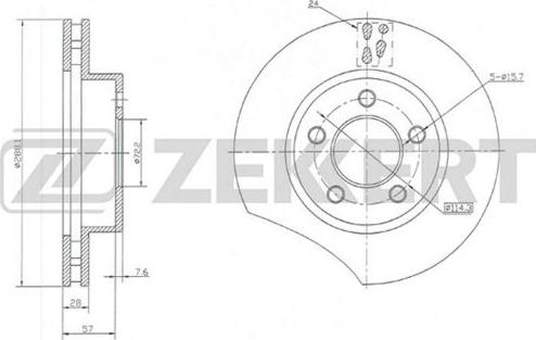 Zekkert BS-5727 - Kočioni disk www.molydon.hr