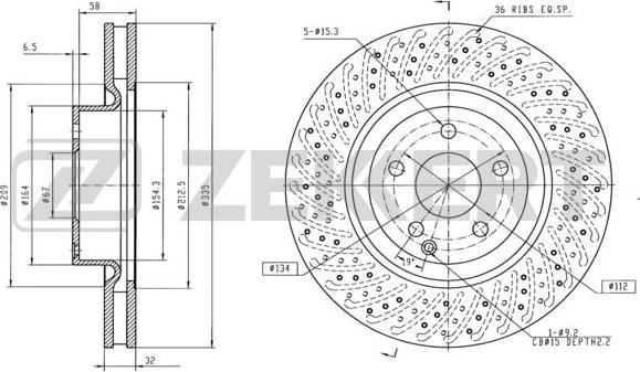 Zekkert BS-5774 - Kočioni disk www.molydon.hr