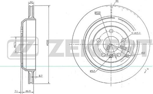 Zekkert BS-5770 - Kočioni disk www.molydon.hr