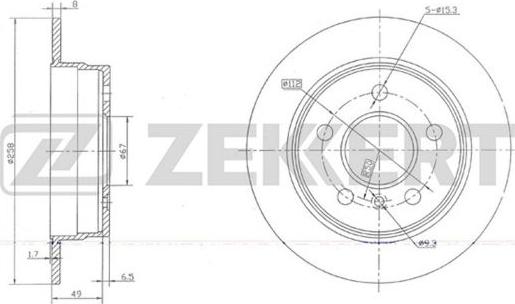 Zekkert BS-5771 - Kočioni disk www.molydon.hr